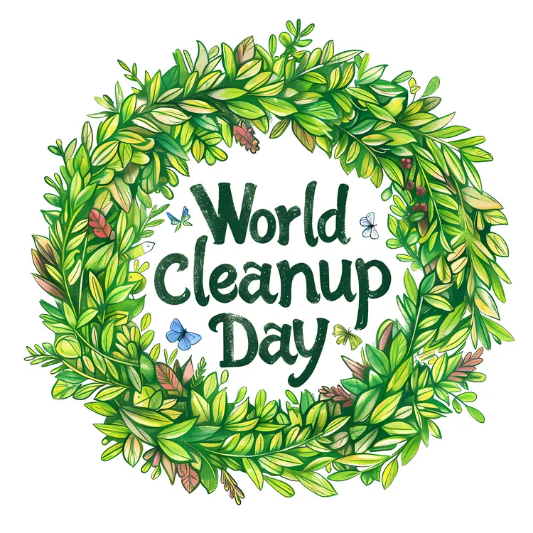 World Cleanup Day Green Wreath