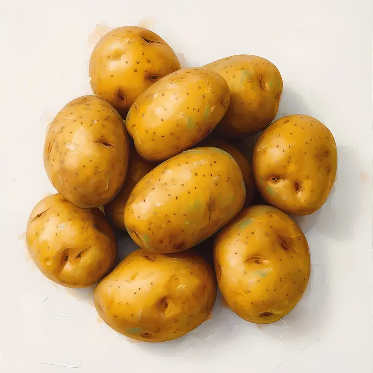 Cluster of Yellow Potatoes