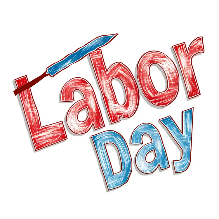 Labor Day Text Design