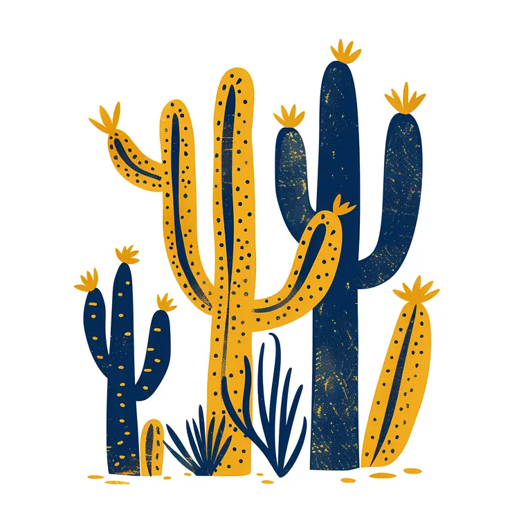 Colorful Cactus Illustration
