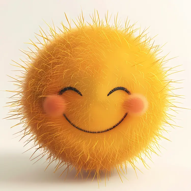 Happy Yellow Fuzzy Ball