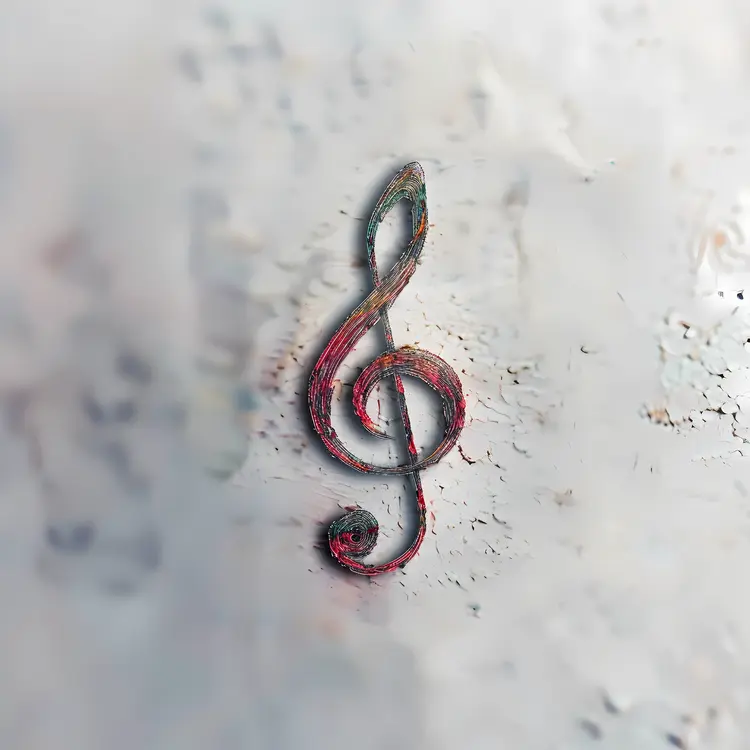 Rustic Textured Treble Clef
