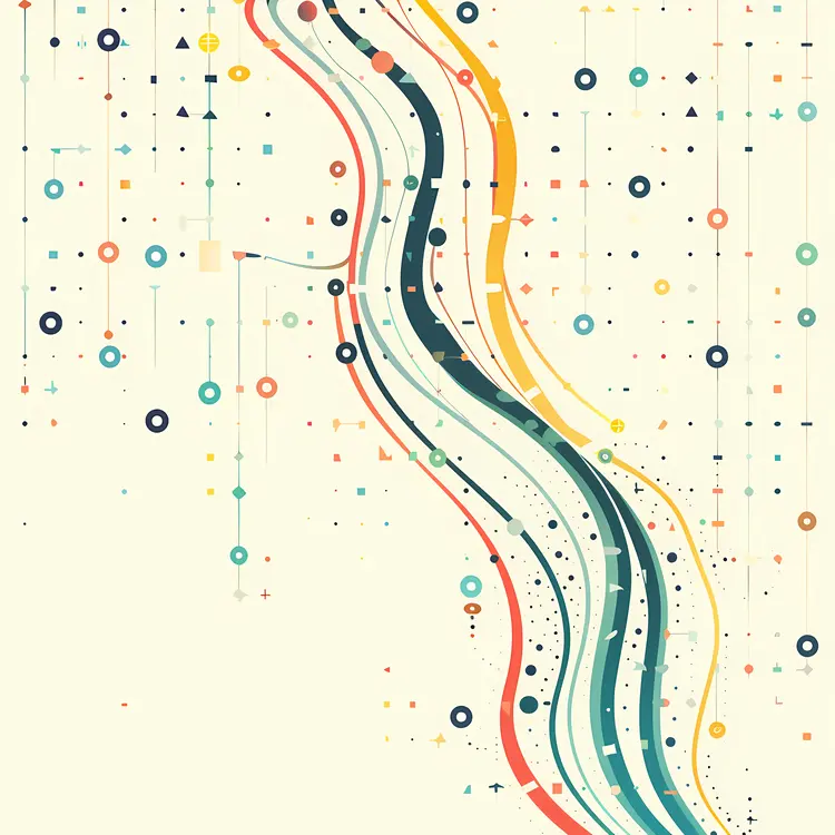Colorful Abstract Art with Lines and Shapes