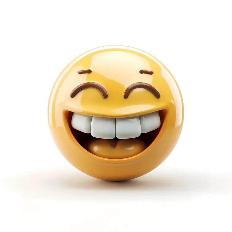 Happy Emoji with Closed Eyes
