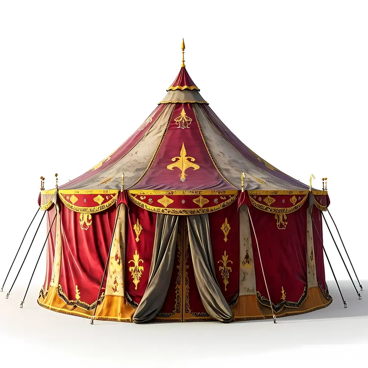 Medieval Red and Gold Tent