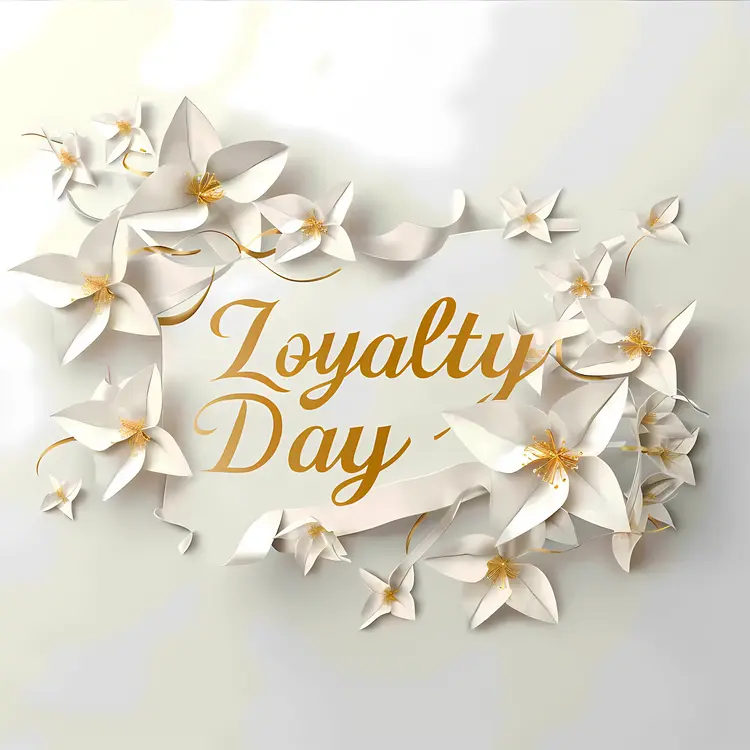 Loyalty Day with White Flowers