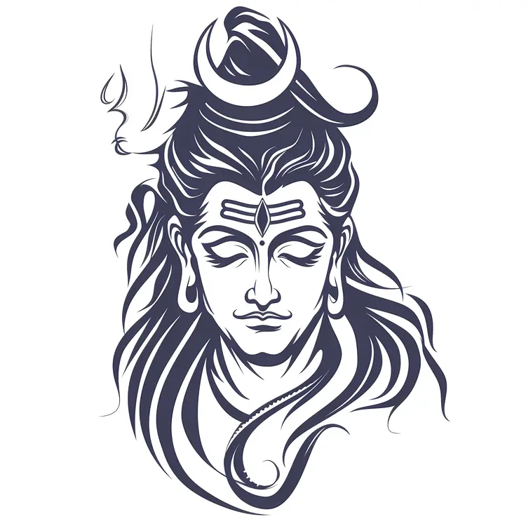 Minimalist Shiva Illustration