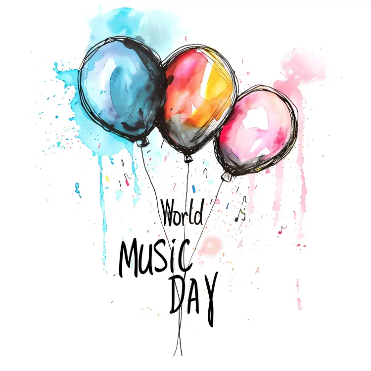 Colorful Balloons for World Music Day