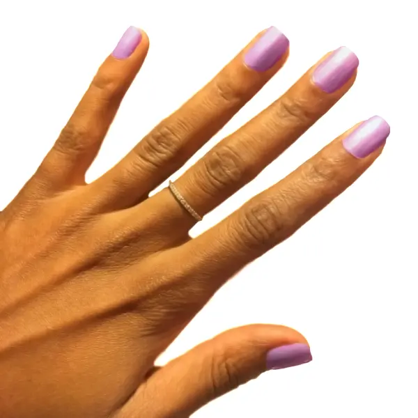 Hand with Purple Nail Polish