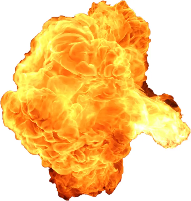 Massive Fire Explosion with Flames