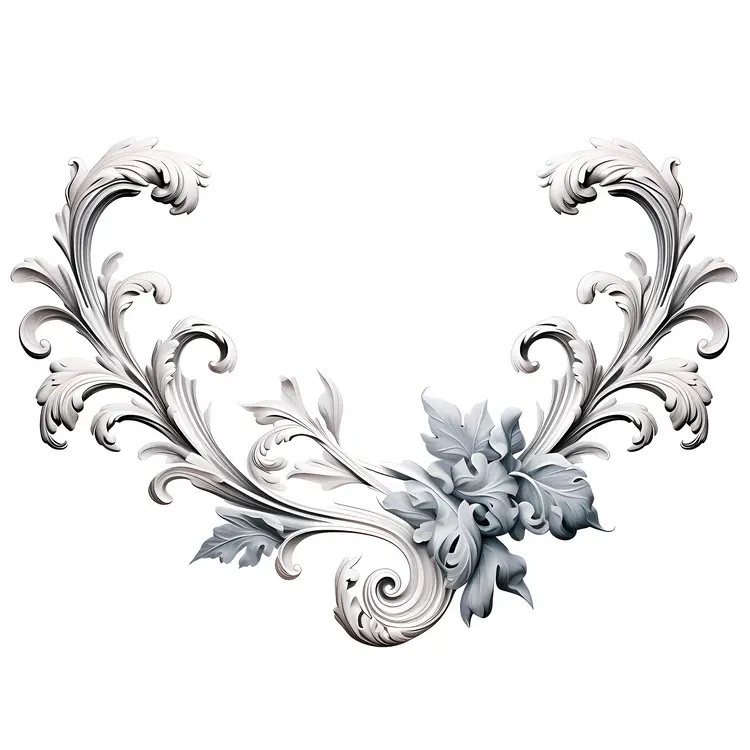 Elegant White Ornamental Design