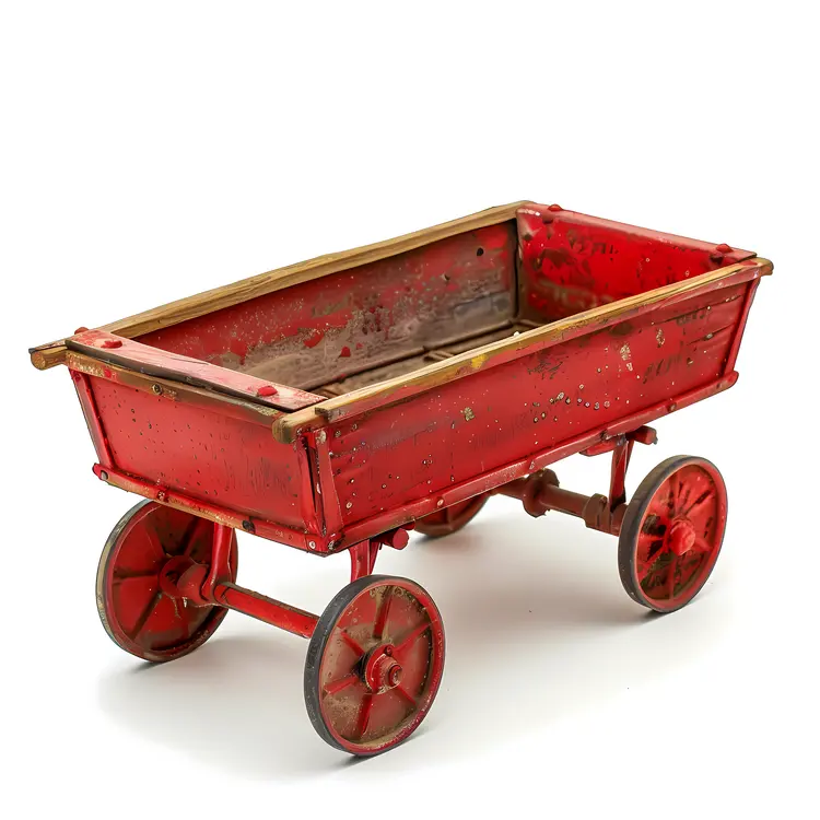 Vintage Red Toy Wagon