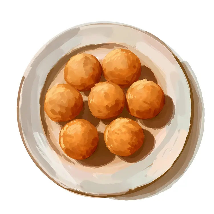 Orange Balls on White Plate