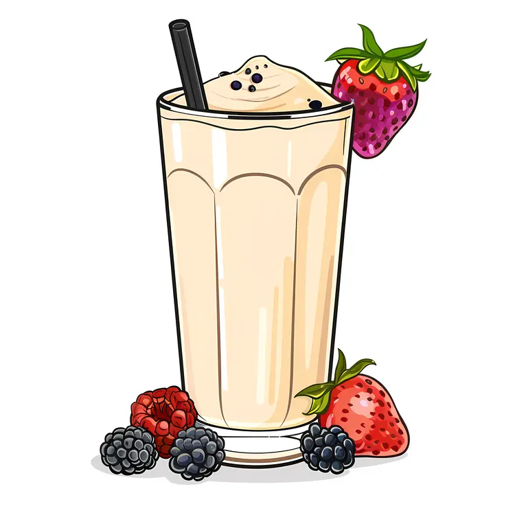 Milkshake with Berries