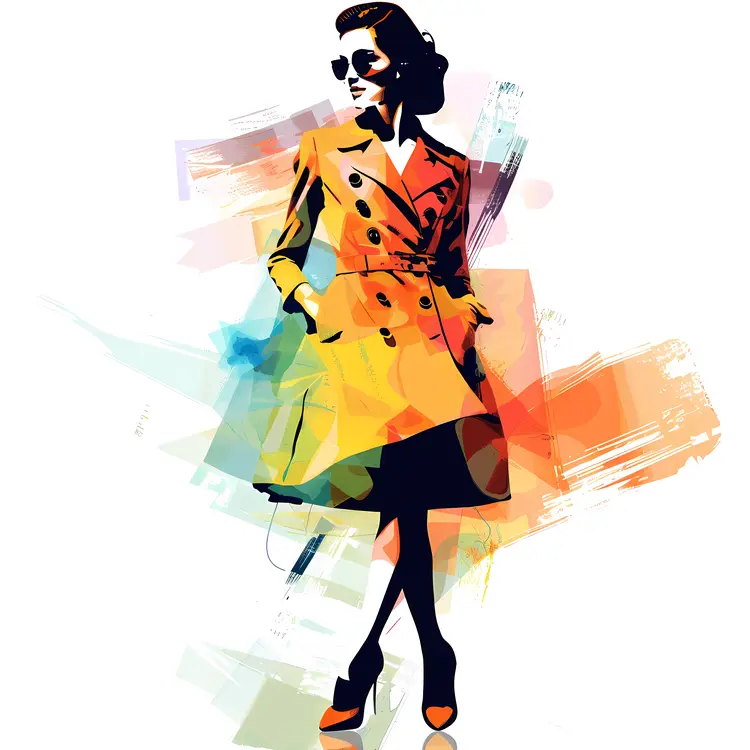 Woman in Trench Coat