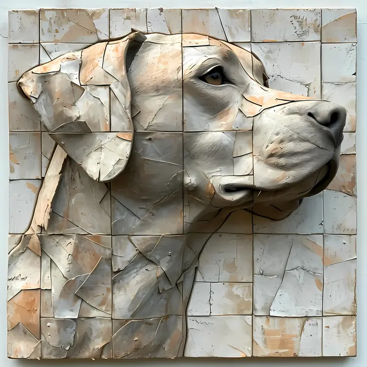 Realistic Dog Sculpture Art