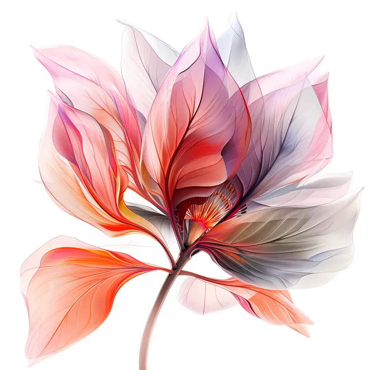 Abstract Flower with Colorful Petals