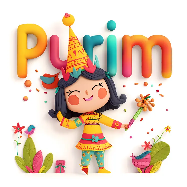 Girl in Costume for Purim