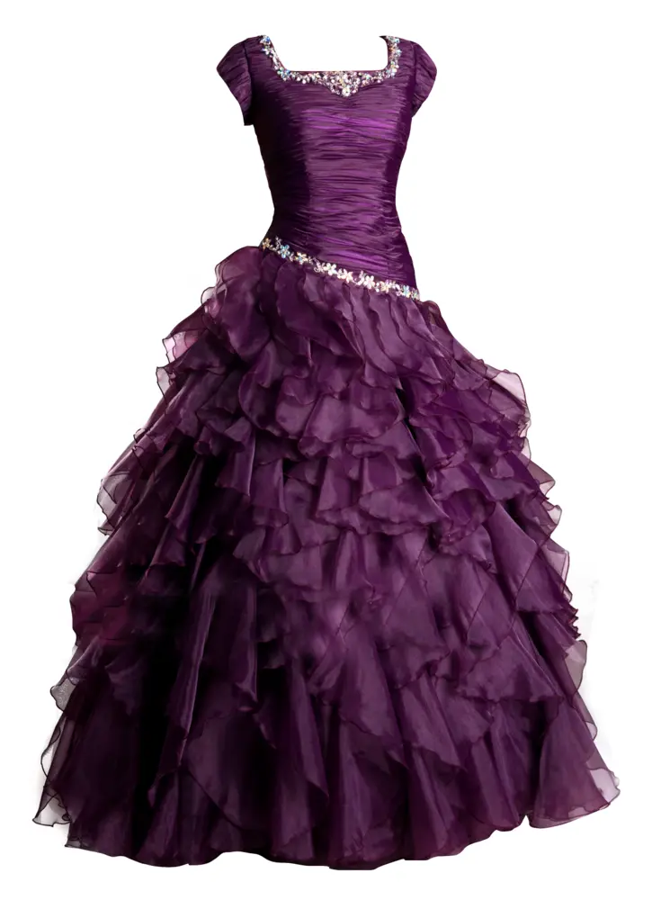 Ruffled Purple Formal Dress