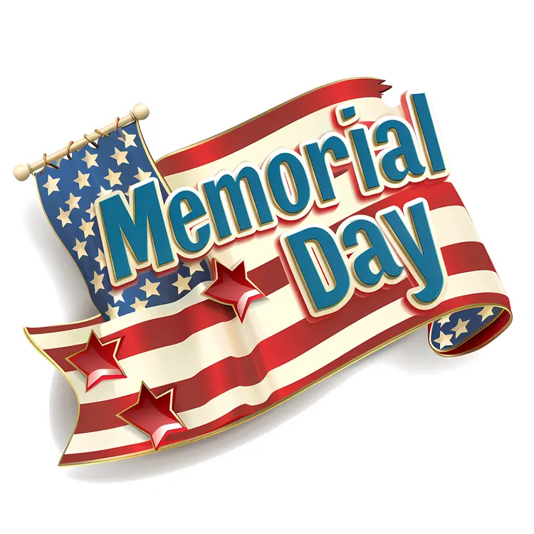 Memorial Day Flag with Stars and Stripes