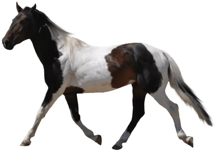 Piebald Horse in Motion