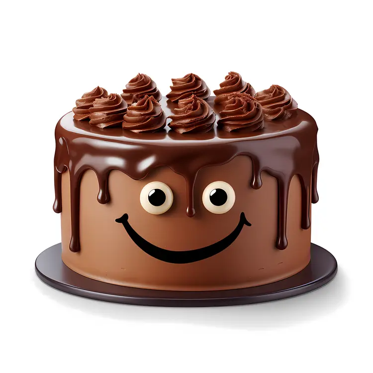 Fun Chocolate Cake with Face
