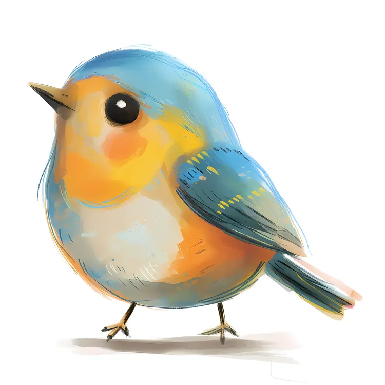 Cute Colorful Bird Illustration