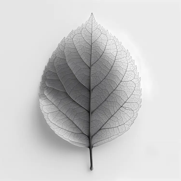 Detailed Leaf with Veins