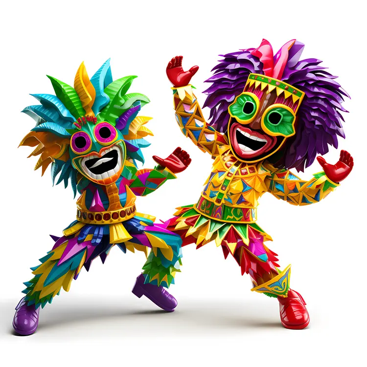 Colorful Costumes for Carnival Dance