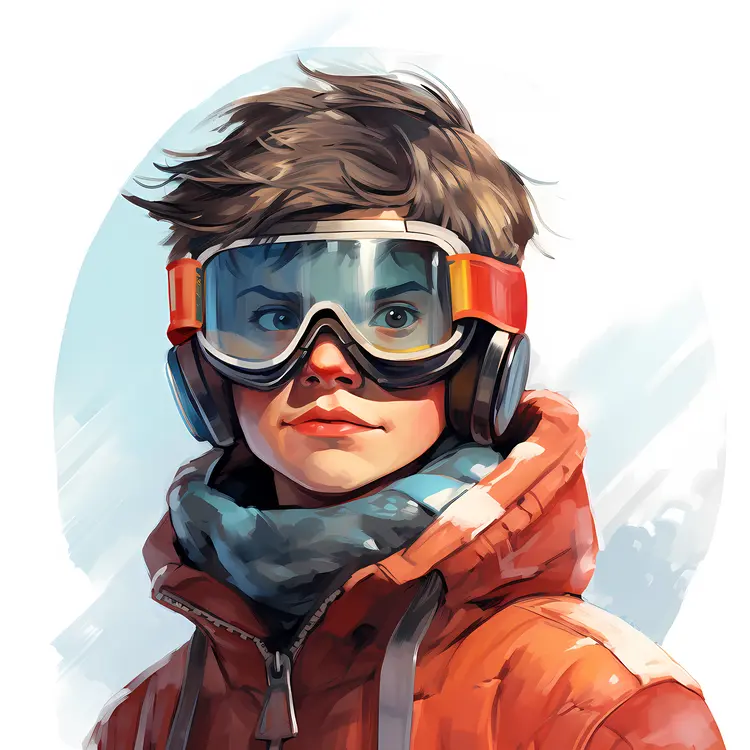 Person Wearing Ski Goggles and Winter Gear