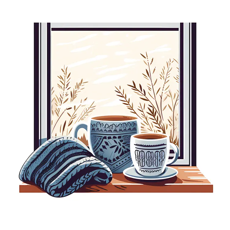 Cozy Coffee Cups by the Window