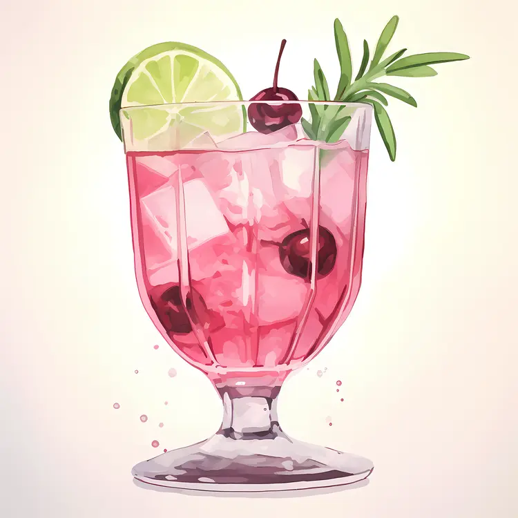Refreshing Lime Cherry Drink