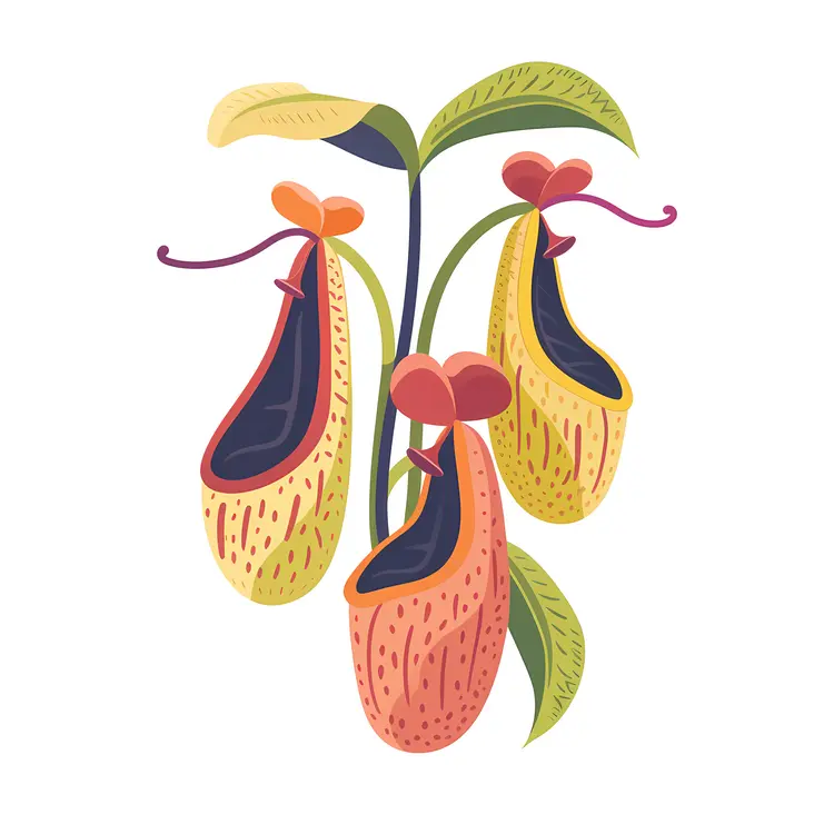 Colorful Pitcher Plant Illustration