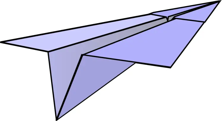 Purple Paper Airplane Illustration