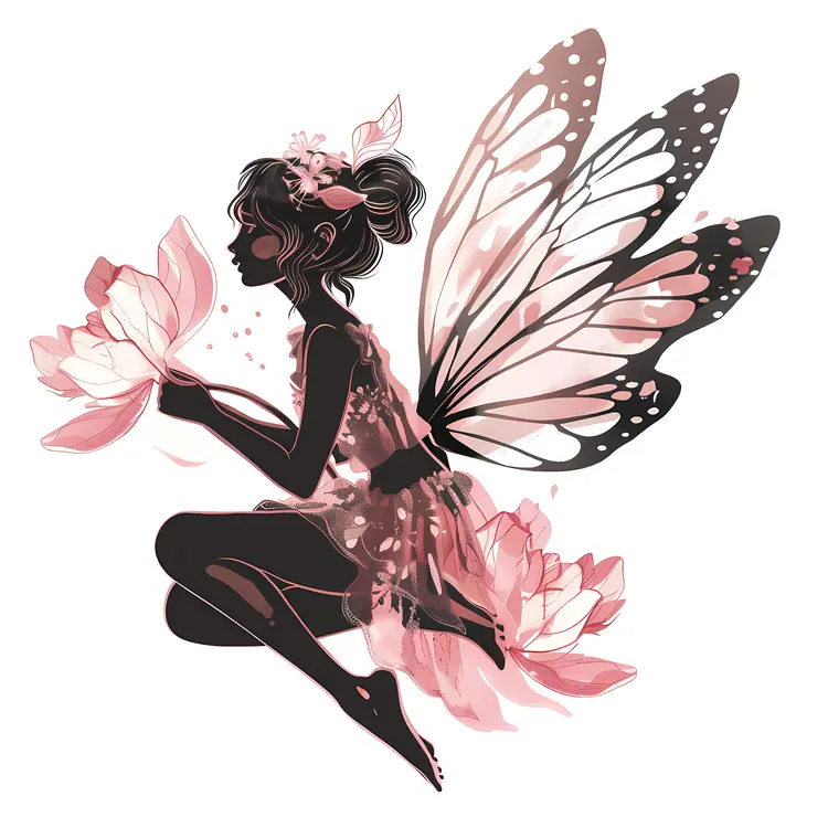 Pink Fairy with Flower