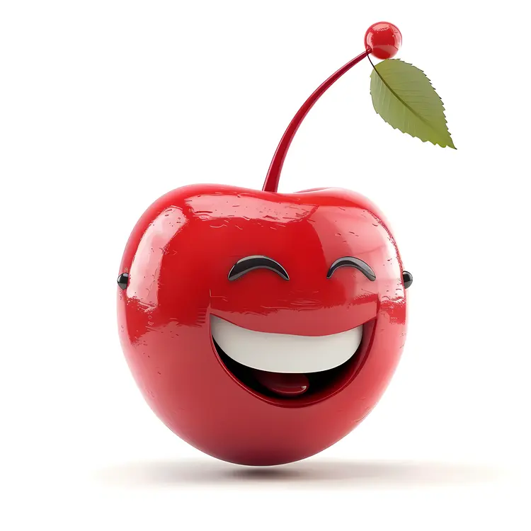Happy Smiling Cherry Illustration