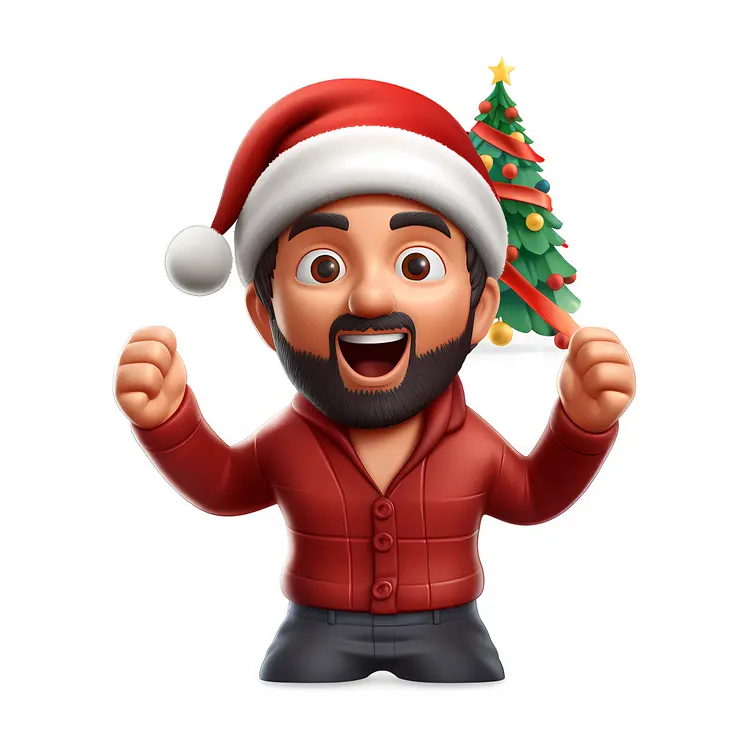 Santa Claus with Christmas Tree