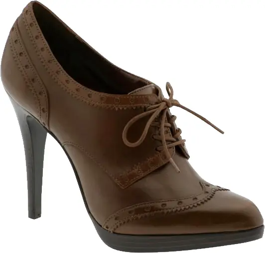Elegant Brown Lace-Up High Heel Shoe
