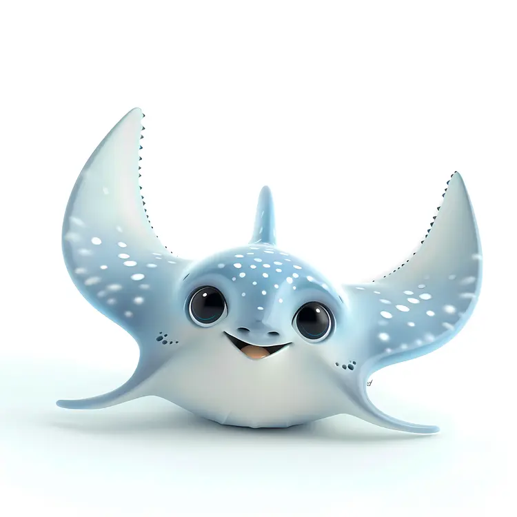 Blue Cartoon Stingray Toy