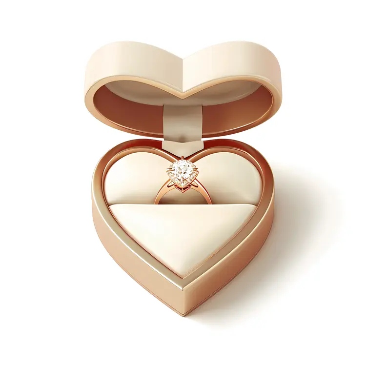 Elegant Heart-Shaped Ring Box