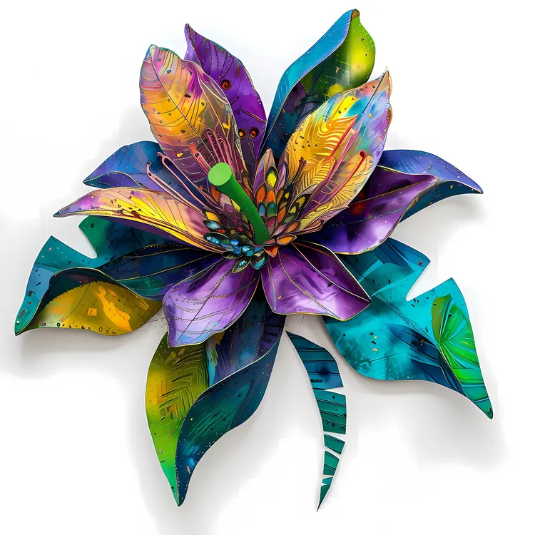 Abstract Colorful Flower