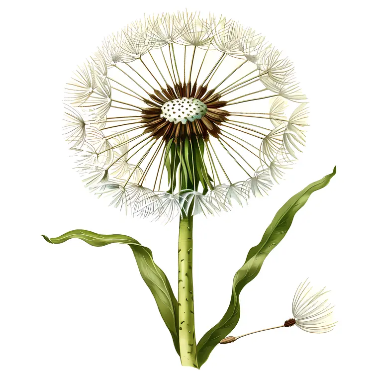 Detailed Dandelion Illustration
