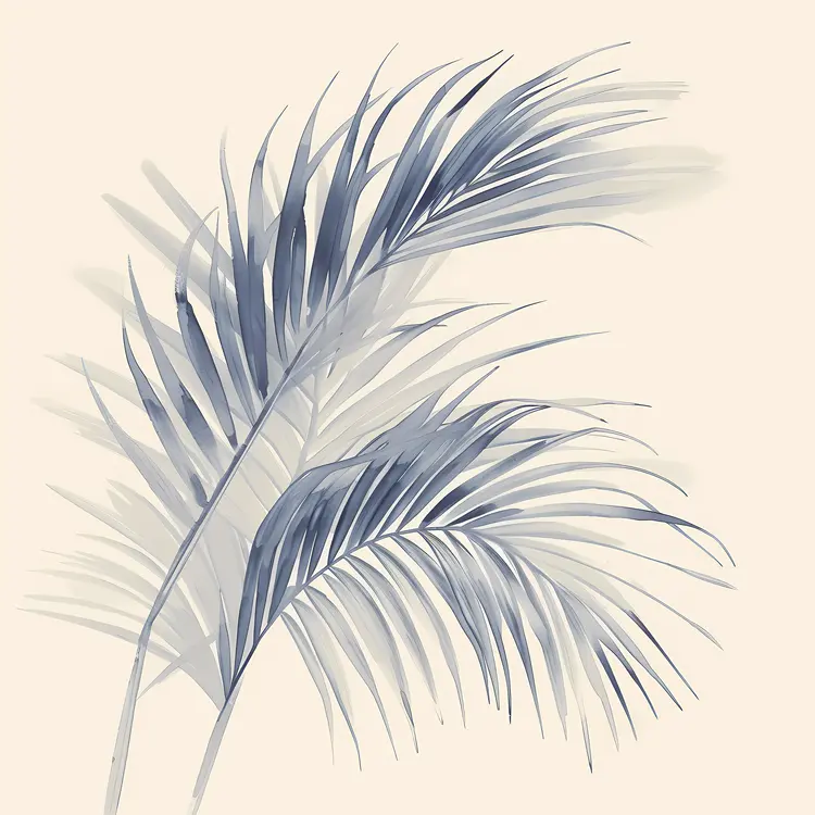 Tropical Palm Leaves Illustration