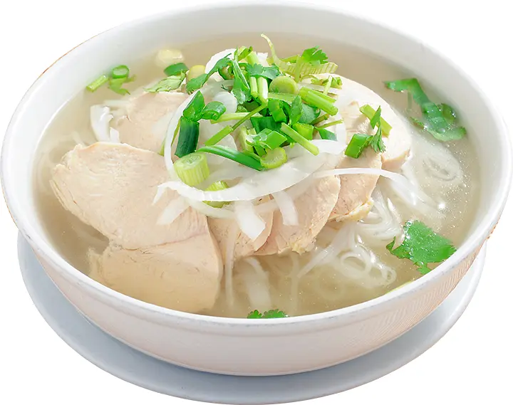 Chicken Pho with Noodles and Herbs