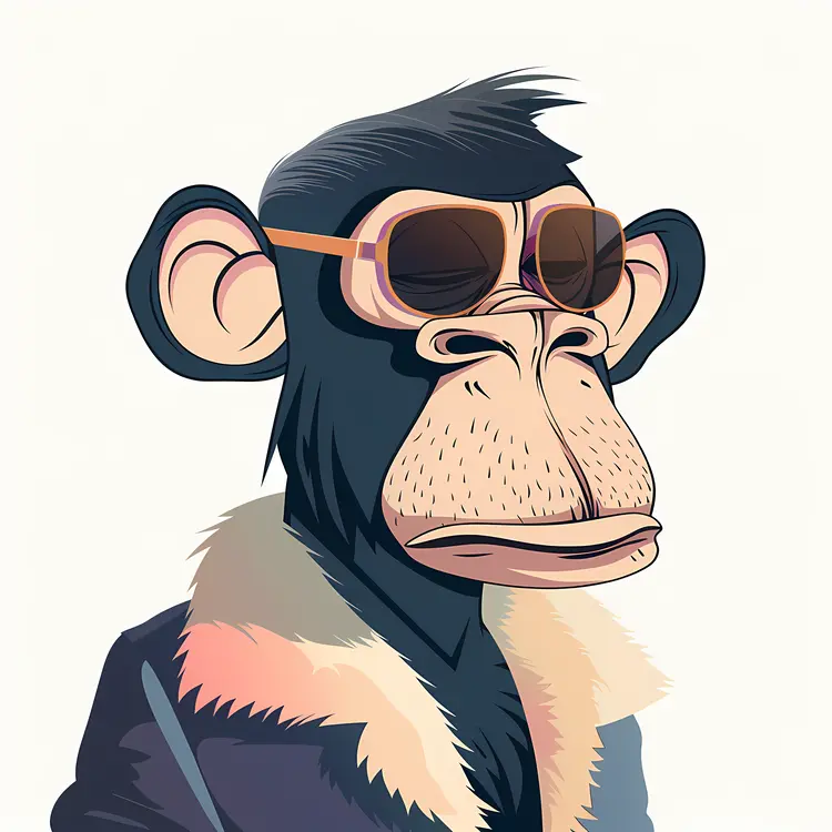 Cool Monkey with Glasses and Jacket