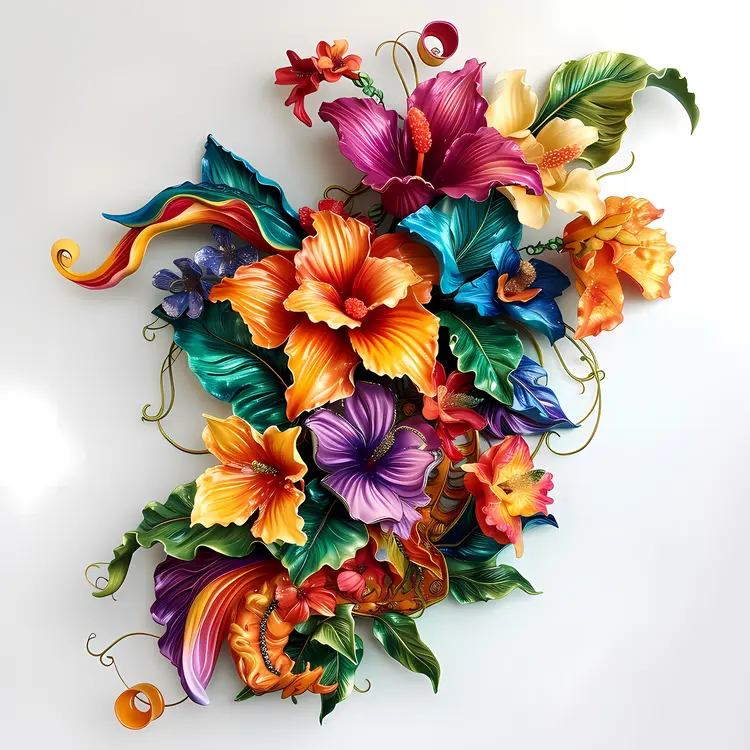 Colorful Floral Bouquet Art