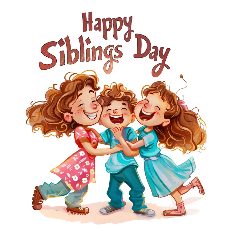 Happy Siblings Day with Three Kids