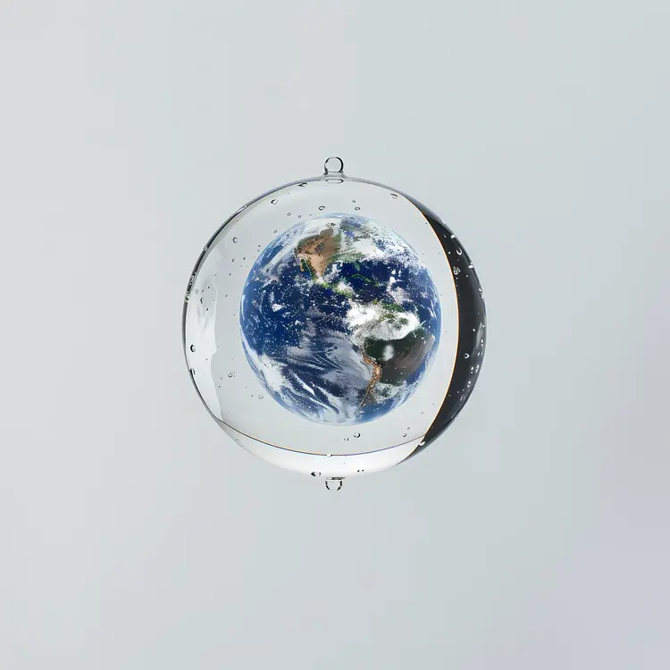 Earth in Water Bubble