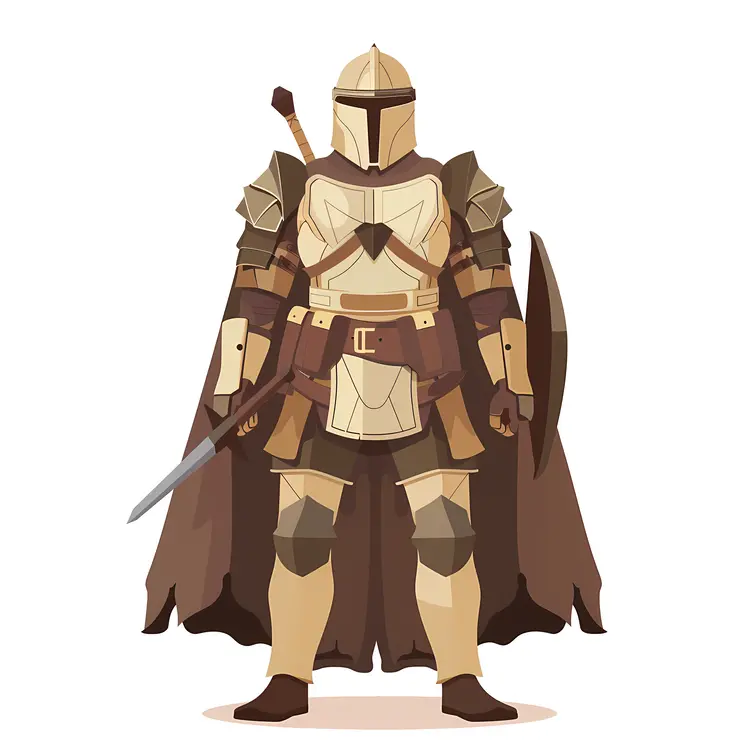 Armored Knight with Sword and Shield