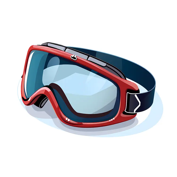 Red Ski Goggles for Winter Sports